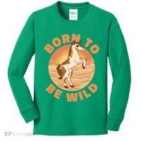 Born To Be Wild Horse Sunset Kids Long Sleeve Shirt thumb 0