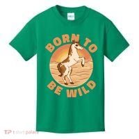 Born To Be Wild Horse Sunset Kids T-Shirt thumb 0