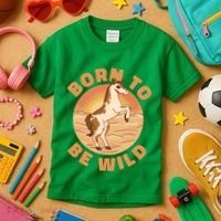 Born To Be Wild Horse Sunset Kids T-Shirt thumb 3