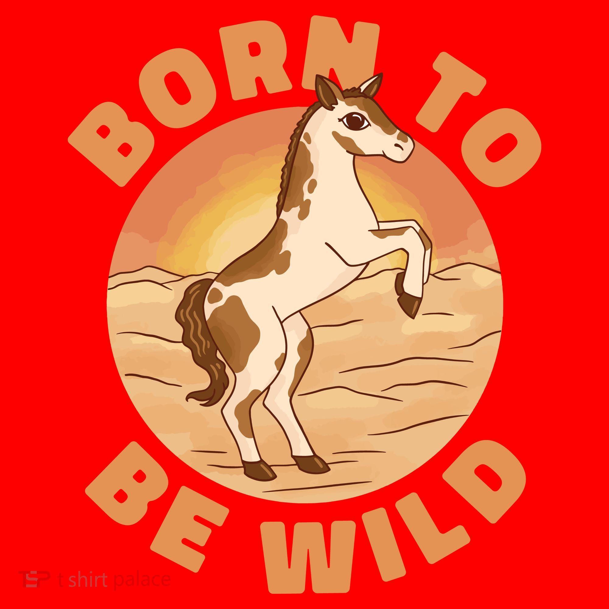 Born To Be Wild Horse Sunset Santa Hat
