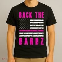 Back The Barbz Flag Love Barbs 4th Of July T-Shirt thumb 3