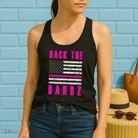 Back The Barbz Flag Love Barbs 4th Of July Women's Tank Top thumb 2