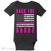 Back The Barbz Flag Love Barbs 4th Of July Baby Bodysuit thumb 0