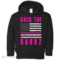 Back The Barbz Flag Love Barbs 4th Of July Toddler Hoodie thumb 0
