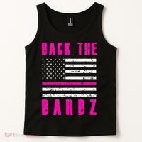 Back The Barbz Flag Love Barbs 4th Of July Tank Top thumb 2