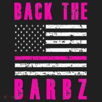 Back The Barbz Flag Love Barbs 4th Of July Golf Towel thumb 3