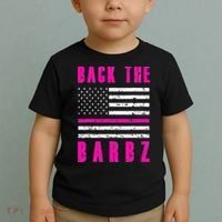 Back The Barbz Flag Love Barbs 4th Of July Toddler T-Shirt thumb 2
