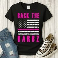 Back The Barbz Flag Love Barbs 4th Of July Women's T-Shirt thumb 3
