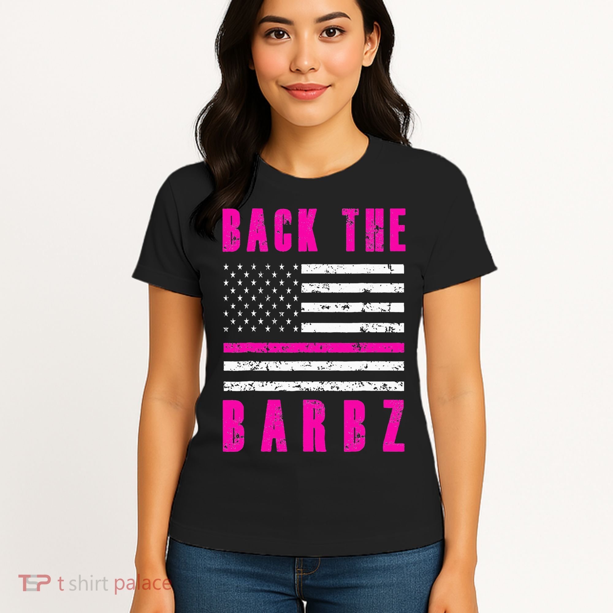 Back The Barbz Flag Love Barbs 4th Of July Women's T-Shirt