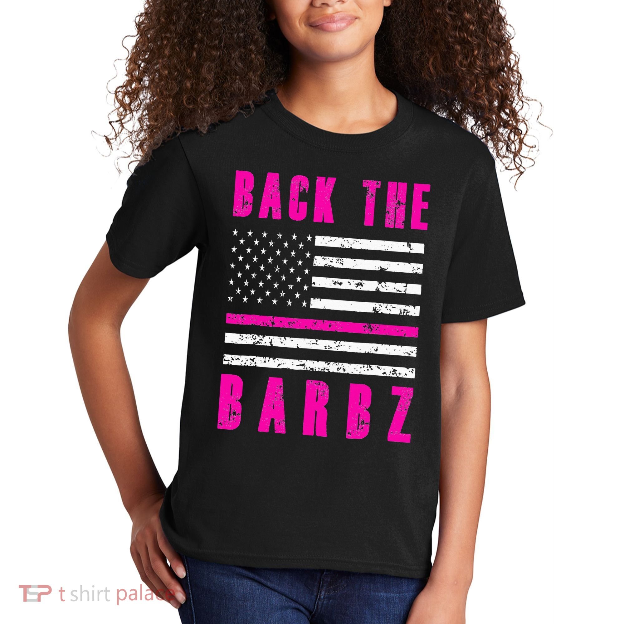 Back The Barbz Flag Love Barbs 4th Of July Kids T-Shirt