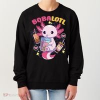 Boba Tea Bubble Tea Milk Tea Anime Axolotl Cute Kawaii Gift Women's Sweatshirt thumb 0