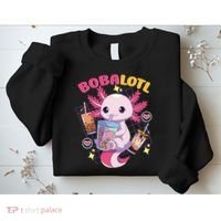 Boba Tea Bubble Tea Milk Tea Anime Axolotl Cute Kawaii Gift Sweatshirt thumb 2