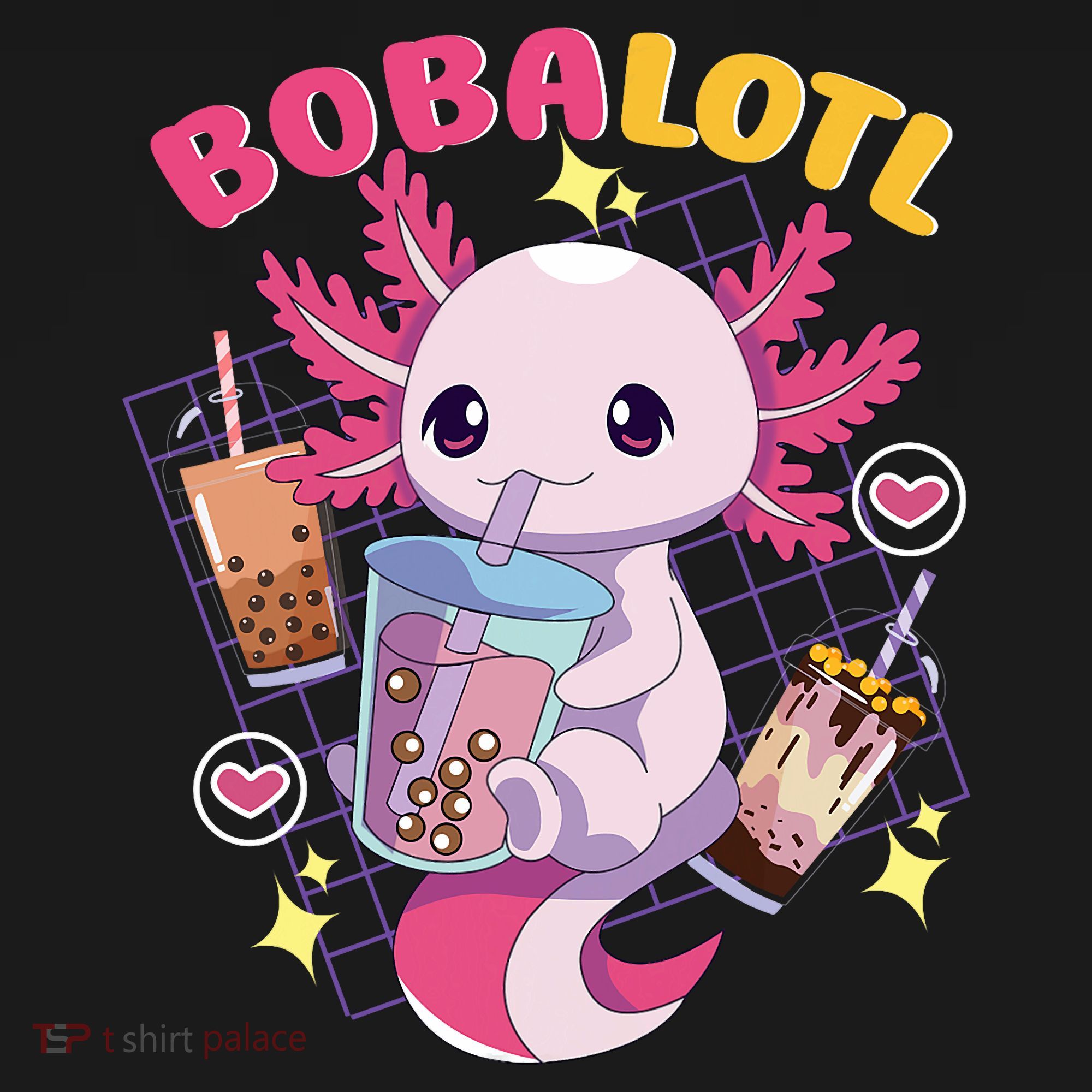 Boba Tea Bubble Tea Milk Tea Anime Axolotl Cute Kawaii Gift Sweatshirt