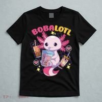 Boba Tea Bubble Tea Milk Tea Anime Axolotl Cute Kawaii Gift T-Shirt thumb 5