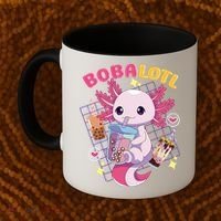 Boba Tea Bubble Tea Milk Tea Anime Axolotl Cute Kawaii Gift Coffee Mug thumb 2
