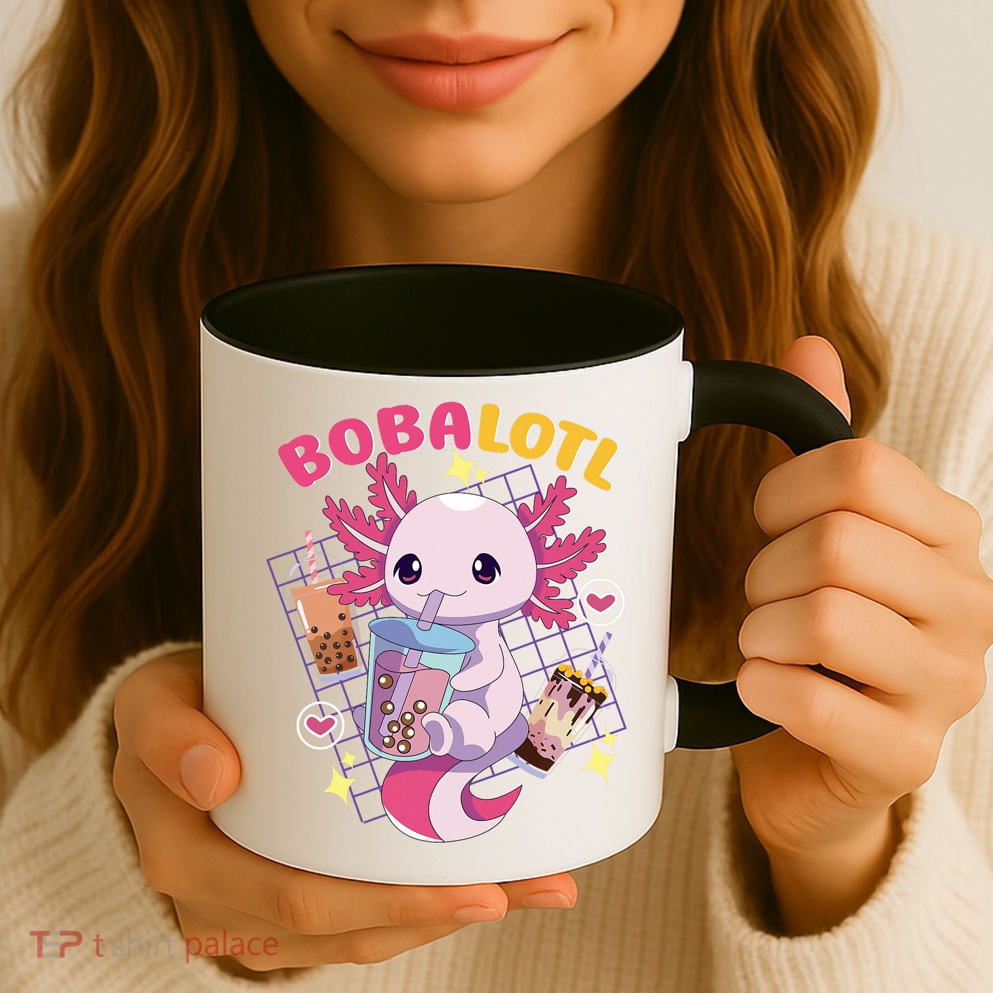 Boba Tea Bubble Tea Milk Tea Anime Axolotl Cute Kawaii Gift Coffee Mug