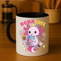Boba Tea Bubble Tea Milk Tea Anime Axolotl Cute Kawaii Gift Coffee Mug thumb 4
