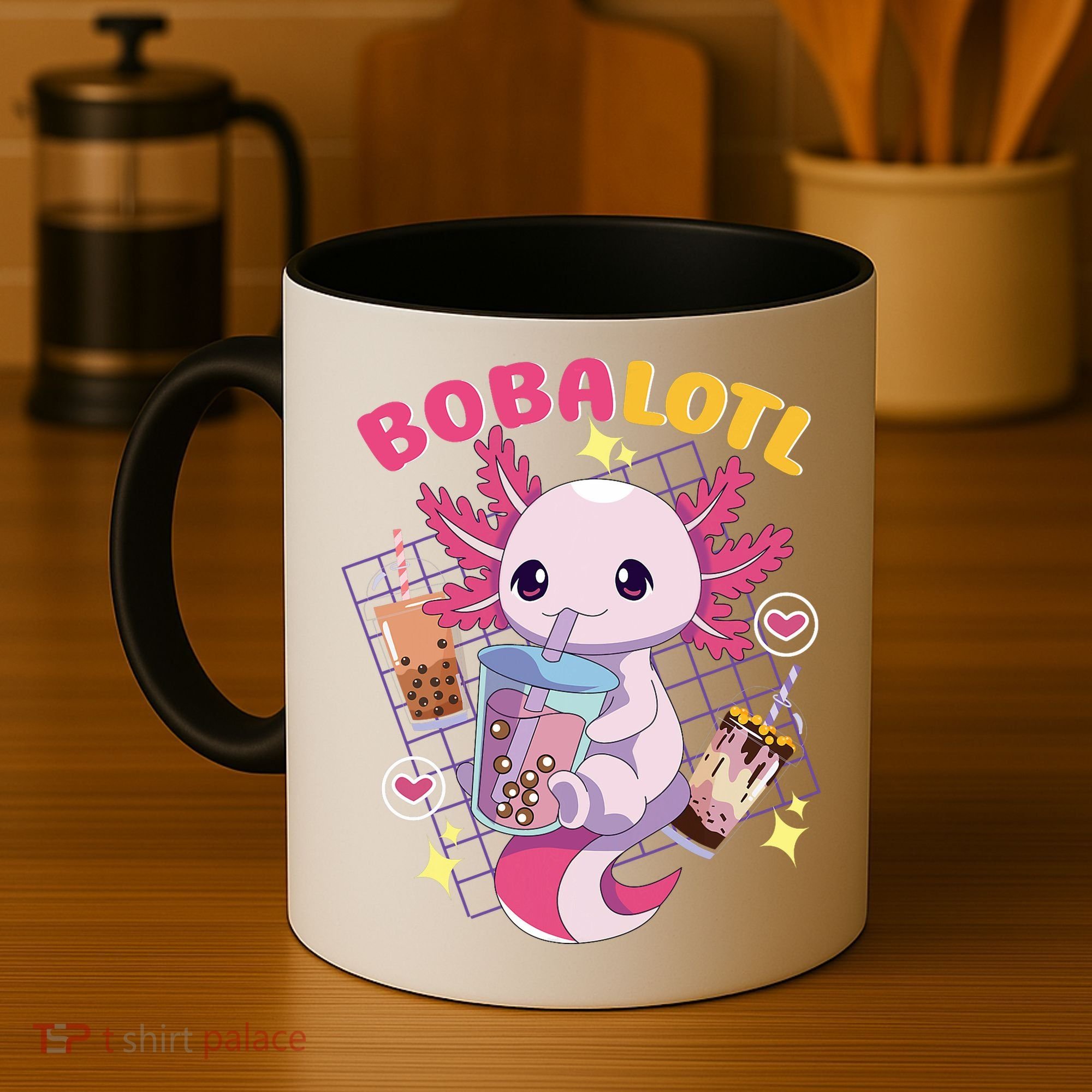 Boba Tea Bubble Tea Milk Tea Anime Axolotl Cute Kawaii Gift Coffee Mug