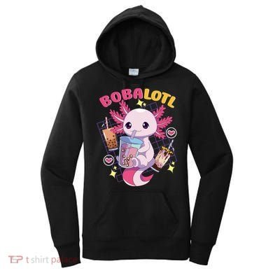 Boba Tea Bubble Tea Milk Tea Anime Axolotl Cute Kawaii Gift Women's Hoodie