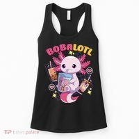 Boba Tea Bubble Tea Milk Tea Anime Axolotl Cute Kawaii Gift Women's Tank Top thumb 0