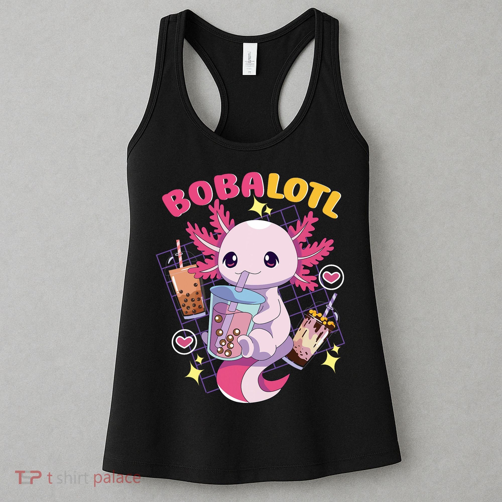Boba Tea Bubble Tea Milk Tea Anime Axolotl Cute Kawaii Gift Women's Tank Top