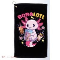 Boba Tea Bubble Tea Milk Tea Anime Axolotl Cute Kawaii Gift Golf Towel thumb 0