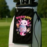 Boba Tea Bubble Tea Milk Tea Anime Axolotl Cute Kawaii Gift Golf Towel thumb 2