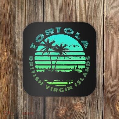 Bvi Tortola British Caribbean Island Souvenir Coaster