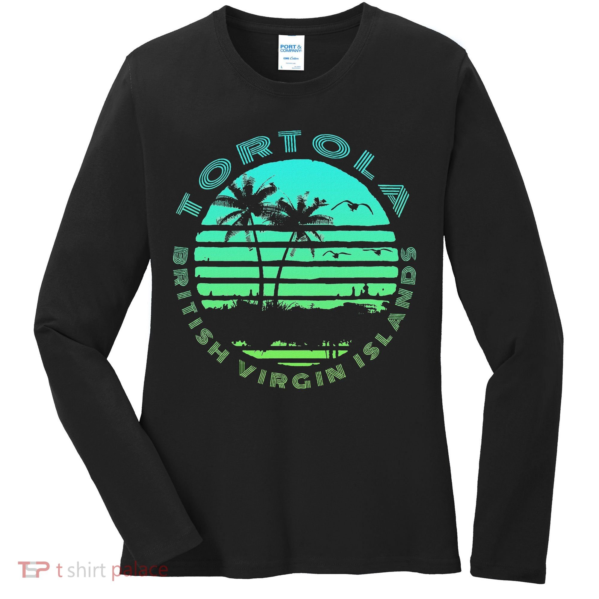 Bvi Tortola British Caribbean Island Souvenir Women's Long Sleeve Shirt