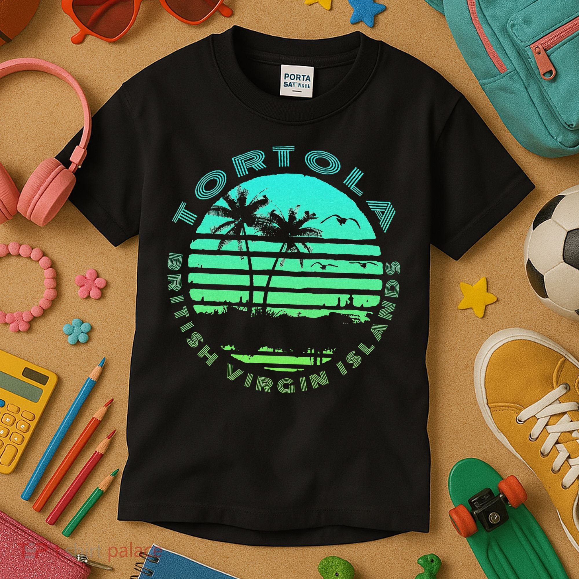 Bvi Tortola British Caribbean Island Souvenir Kids T-Shirt