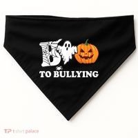 Boo To Bullying Ghost Anti Bully Unity Day USA-Made Doggie Bandana thumb 0
