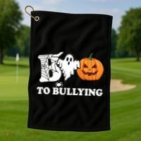 Boo To Bullying Ghost Anti Bully Unity Day Golf Towel thumb 1