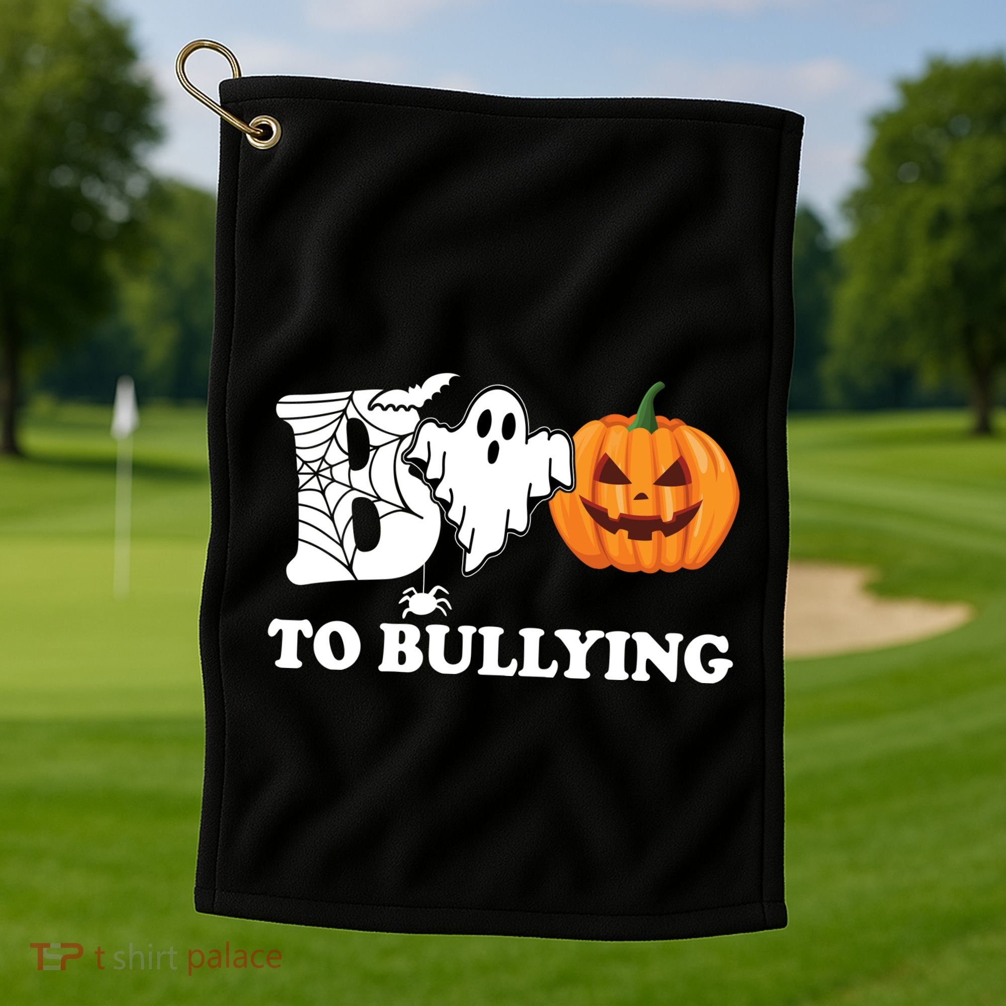 Boo To Bullying Ghost Anti Bully Unity Day Golf Towel