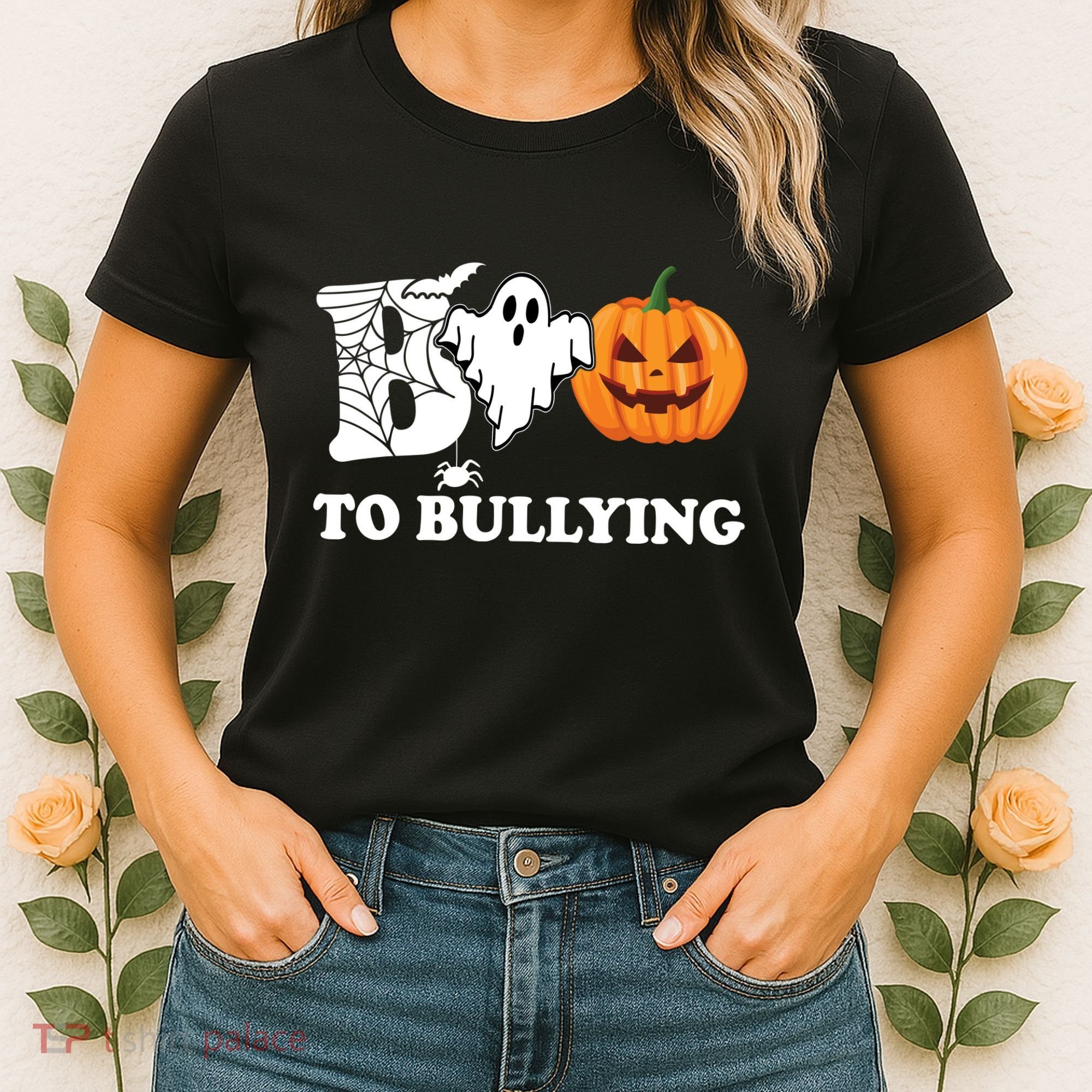Boo To Bullying Ghost Anti Bully Unity Day Women's T-Shirt