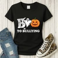 Boo To Bullying Ghost Anti Bully Unity Day Women's T-Shirt thumb 3