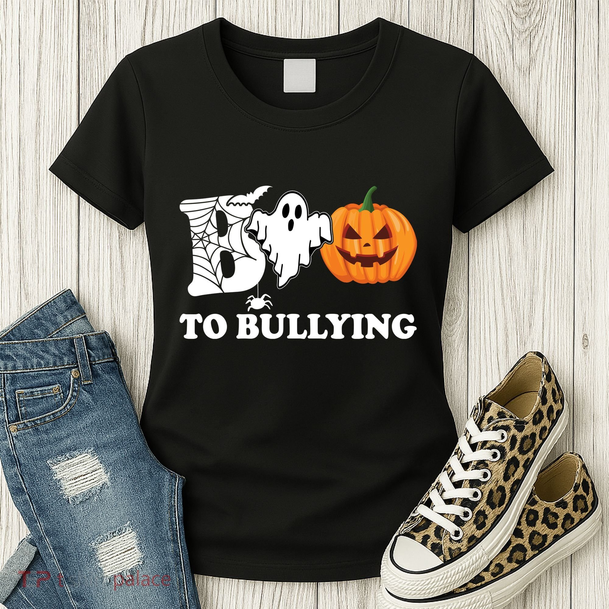 Boo To Bullying Ghost Anti Bully Unity Day Women's T-Shirt