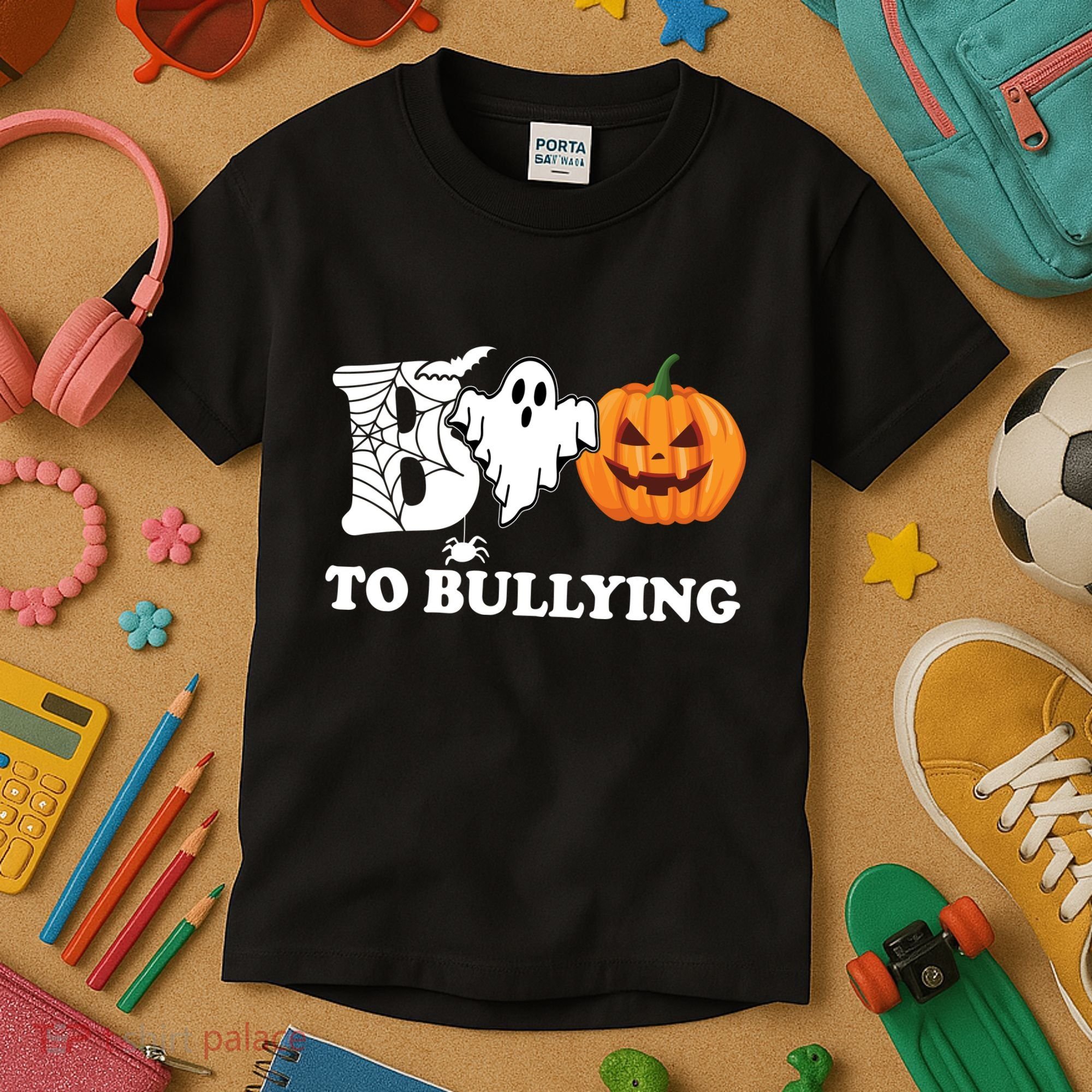 Boo To Bullying Ghost Anti Bully Unity Day Kids T-Shirt