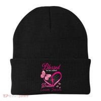 Blessed To Be Called Breast Cancer Survivor Pink Butterfly Beanie thumb 0