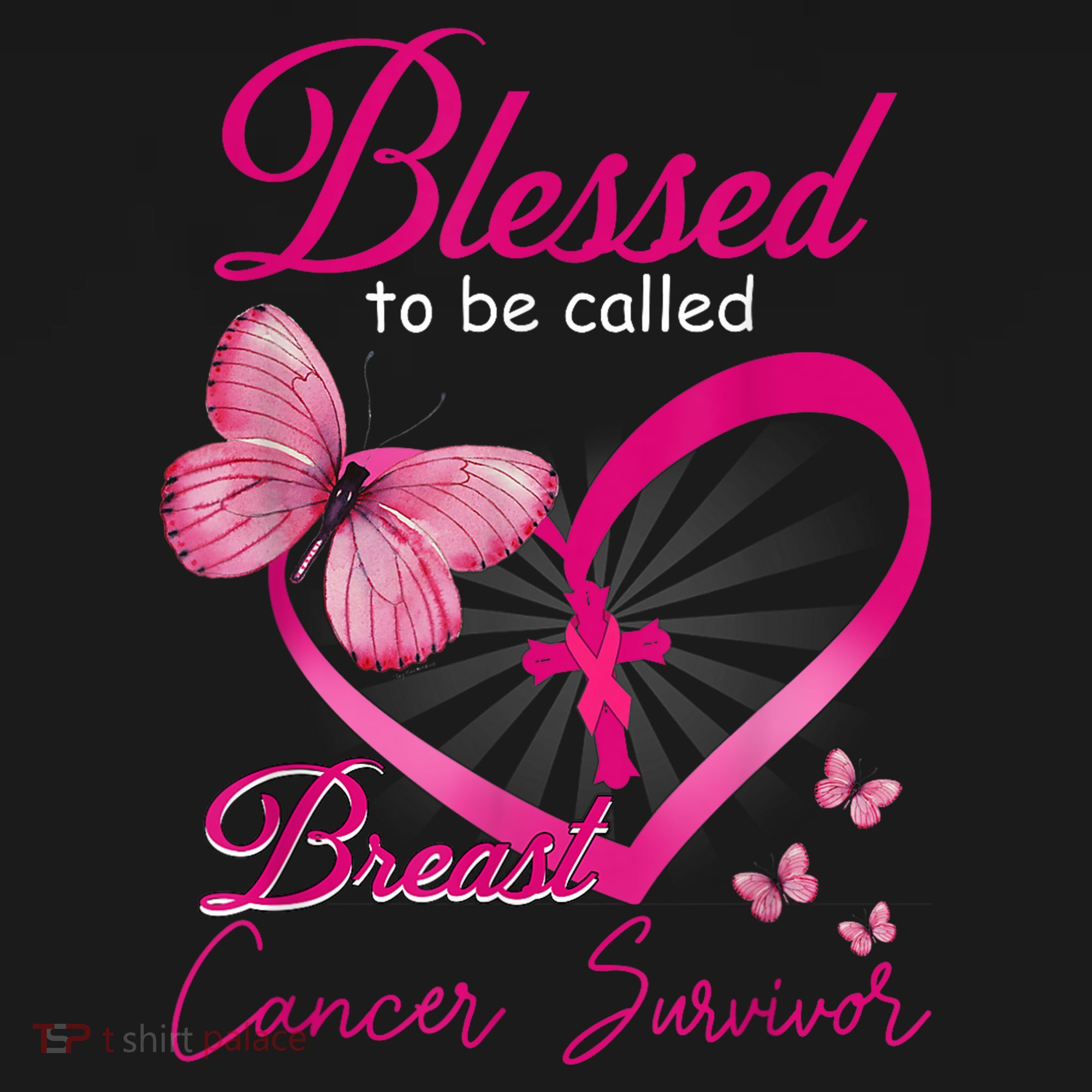 Blessed To Be Called Breast Cancer Survivor Pink Butterfly Women's Hoodie