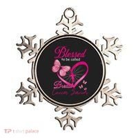Blessed To Be Called Breast Cancer Survivor Pink Butterfly Ornament thumb 0