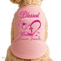 Blessed To Be Called Breast Cancer Survivor Pink Butterfly Doggie Tank thumb 0