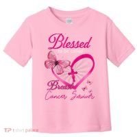 Blessed To Be Called Breast Cancer Survivor Pink Butterfly Toddler T-Shirt thumb 0