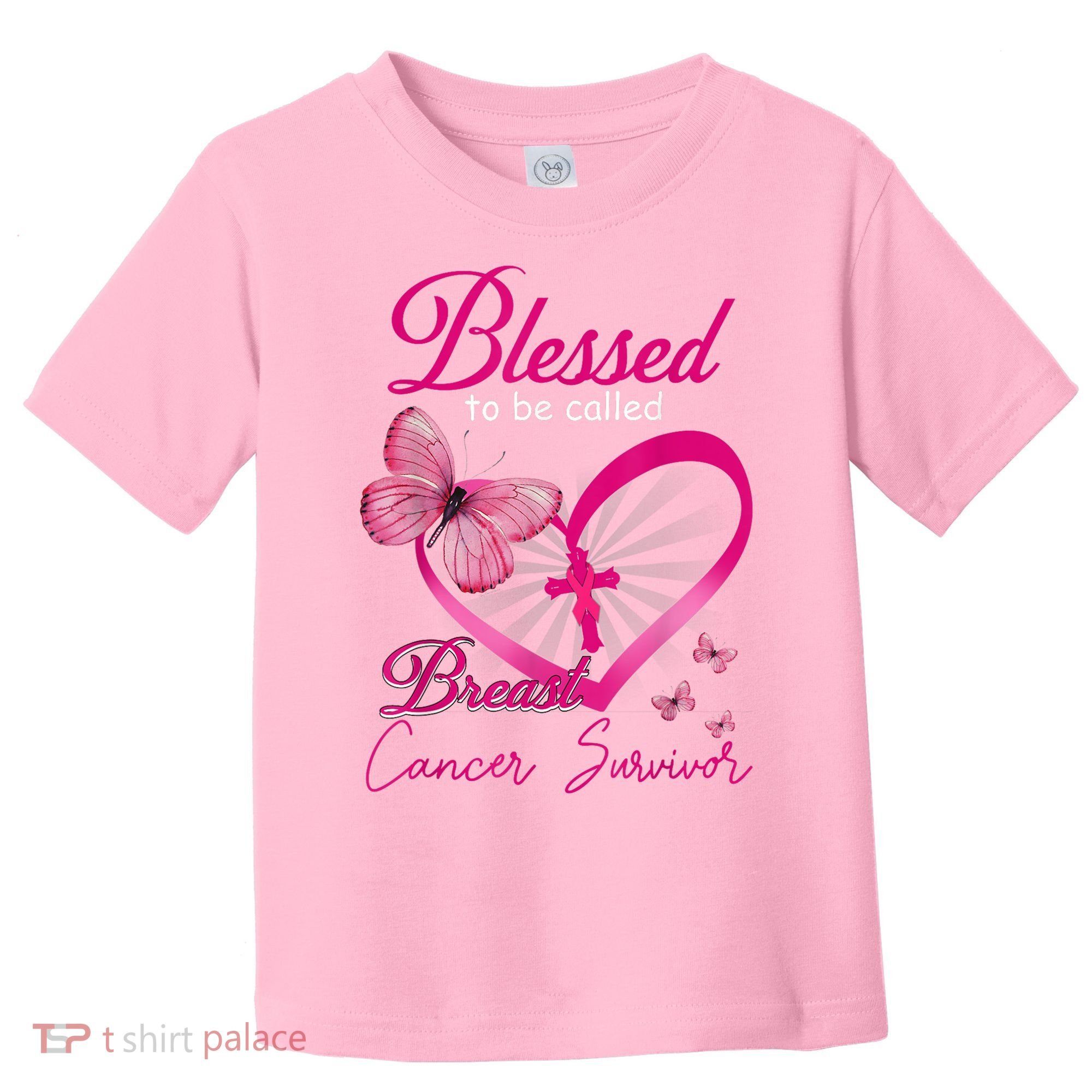 Blessed To Be Called Breast Cancer Survivor Pink Butterfly Toddler T-Shirt