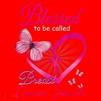 Blessed To Be Called Breast Cancer Survivor Pink Butterfly Santa Hat thumb 1