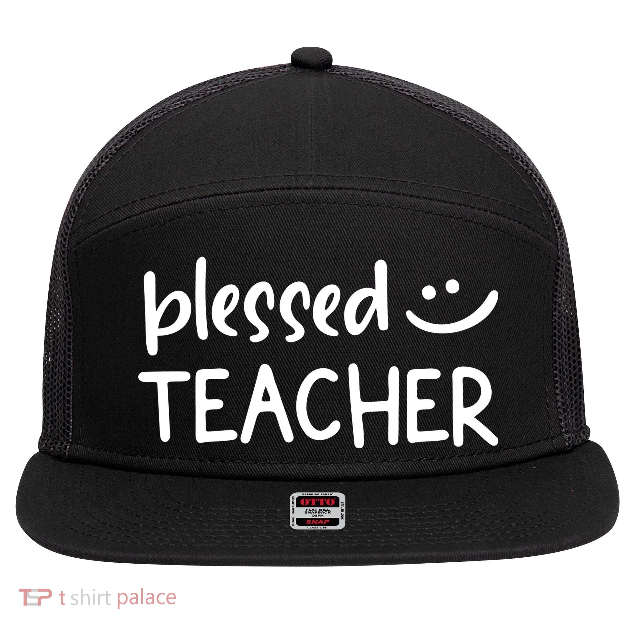 Blessed Teacher 7 Panel Mesh Trucker Snapback Hat