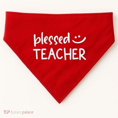 Blessed Teacher USA-Made Doggie Bandana