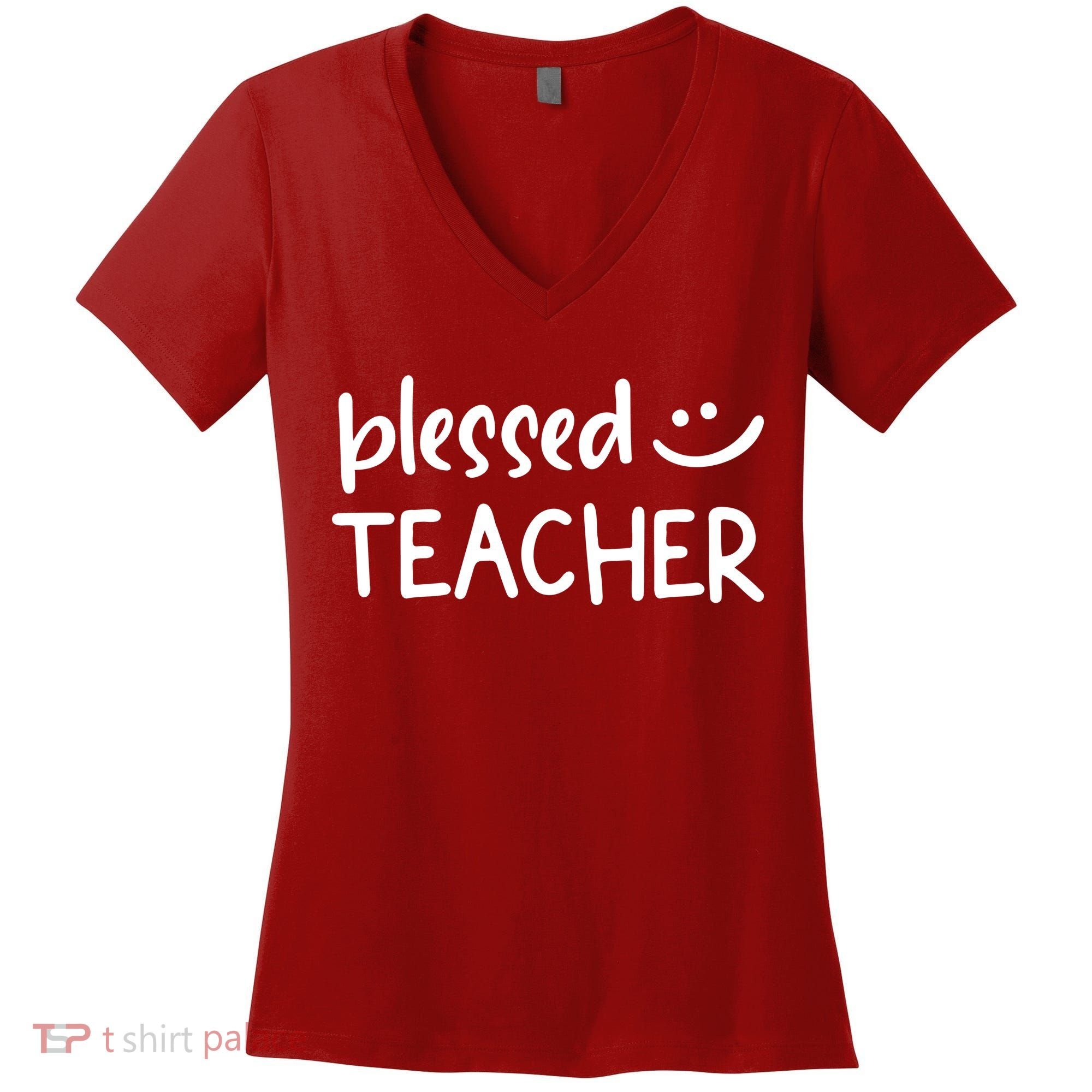 Blessed Teacher Women's V-Neck T-Shirt