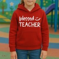 Blessed Teacher Kids Hoodie thumb 3
