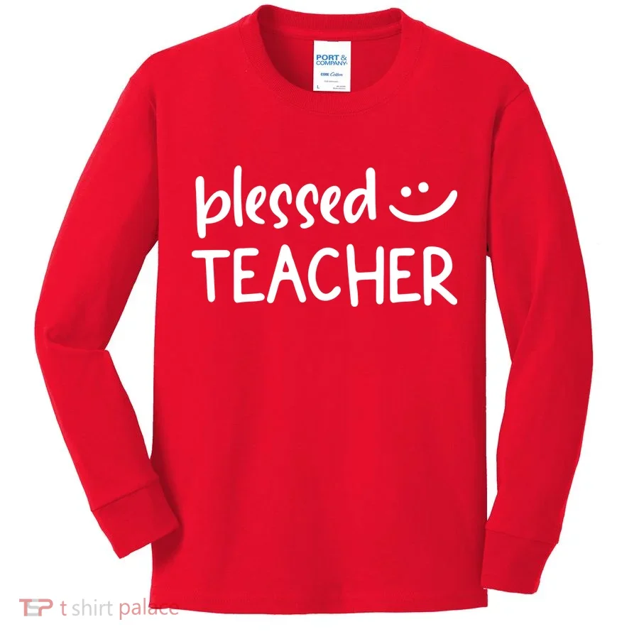 Blessed Teacher Kids Long Sleeve Shirt