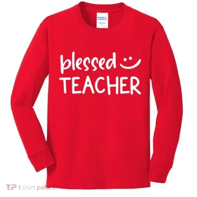 Blessed Teacher Kids Long Sleeve Shirt